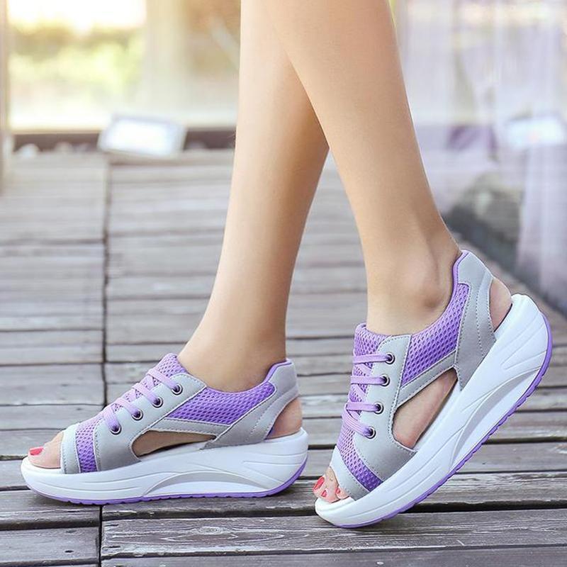 Fischmaul-Plateausandalen,Komfortable Sandalen für Damen