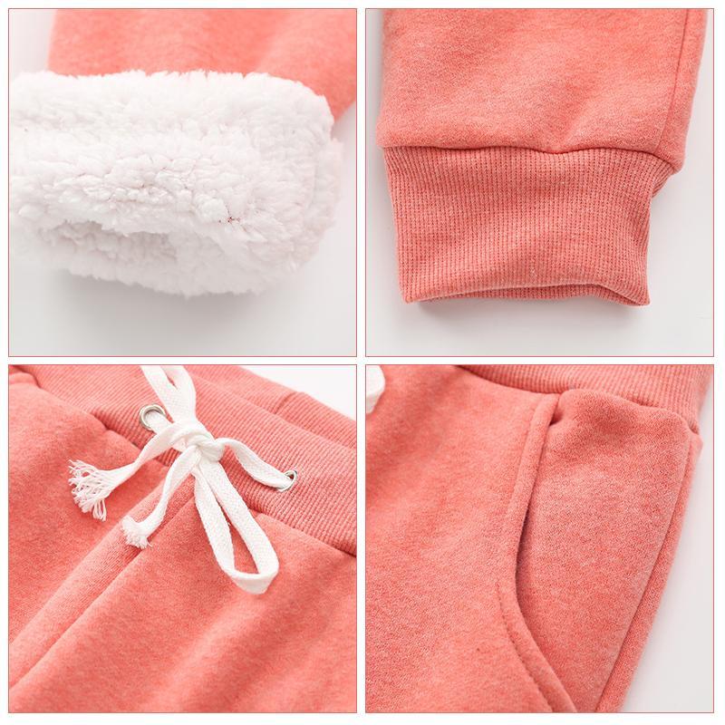 Damen Lang Dicke Hosen Winter Plüschhose