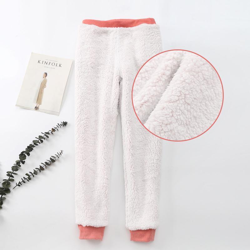 Damen Lang Dicke Hosen Winter Plüschhose