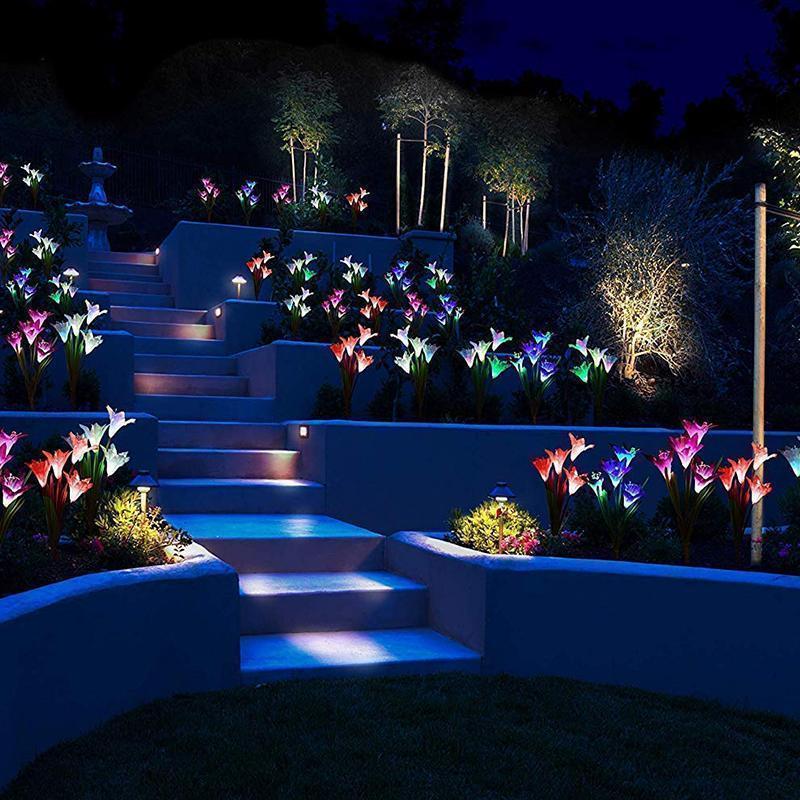 Solarbetriebene LED-Blume, Solar Garten Stake Lichter
