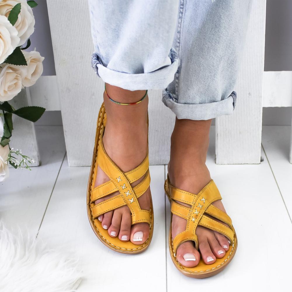 Frauen Casual Zehenring Criss-Cross Sandale