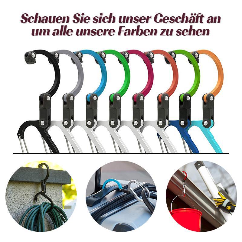 Karabinerhaken mit drehbarem Klapphaken(Zufällige Farbe)