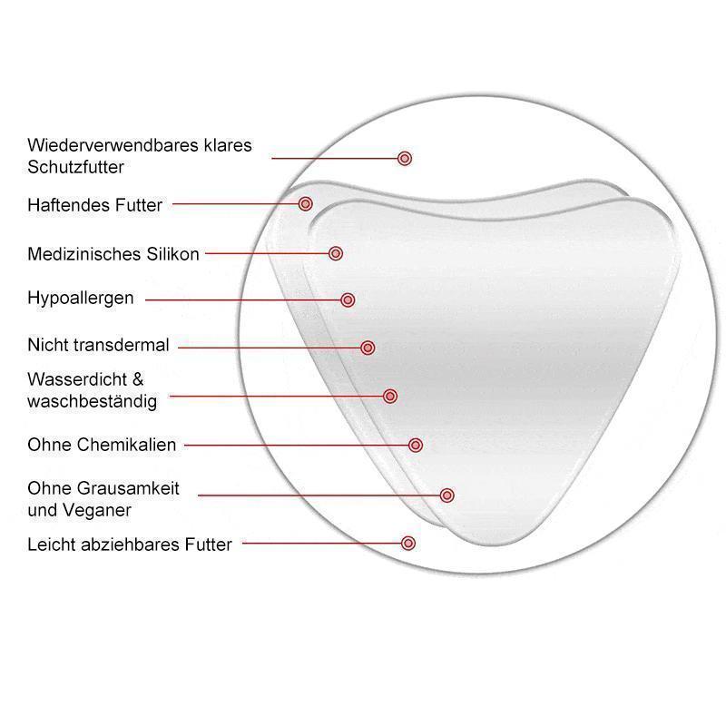 Anti-Falten-wiederverwendbares Silikon-Pflegepolster