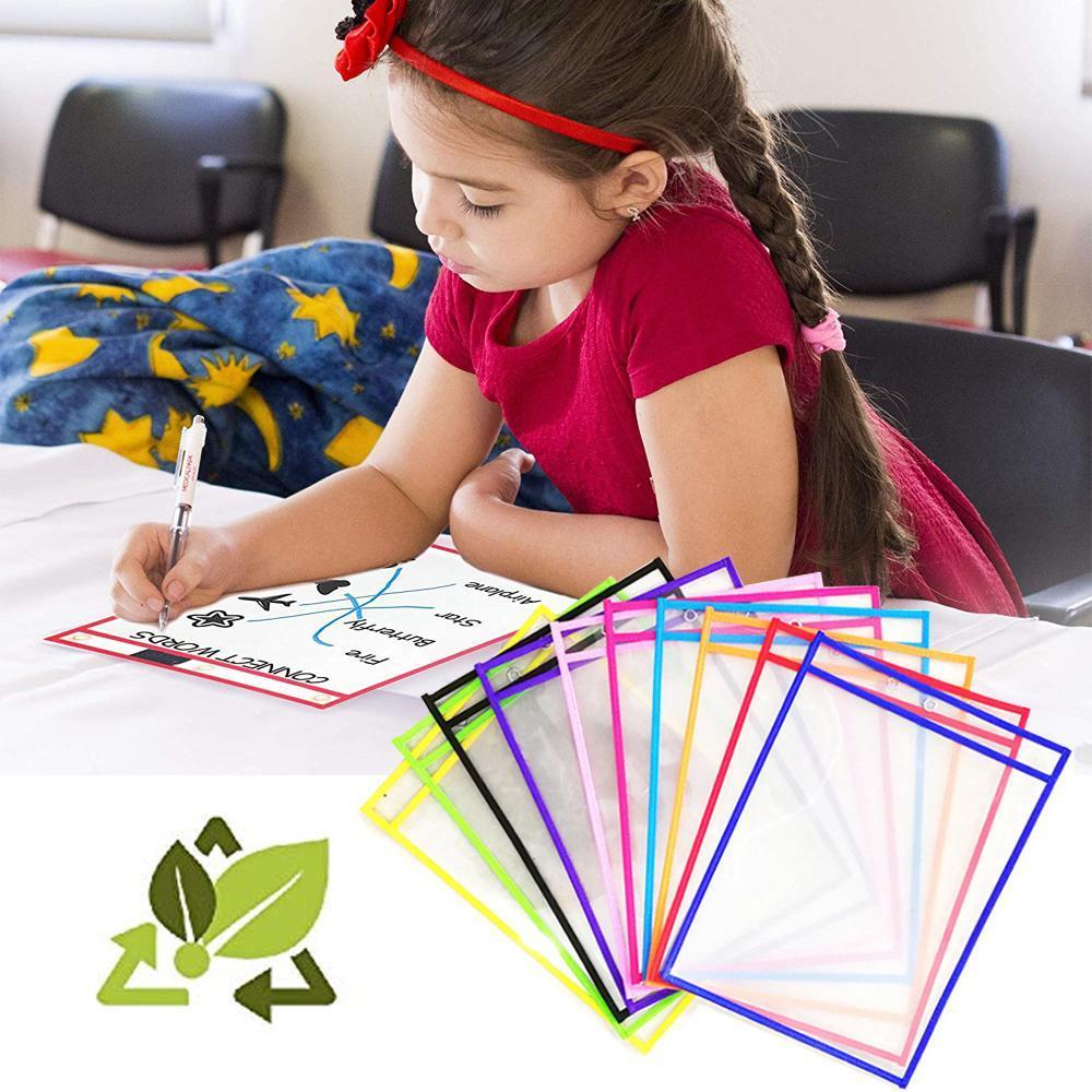 Wiederverwendbare Dry Erase Taschen Set, ideal für Büro und Schule Arbeit