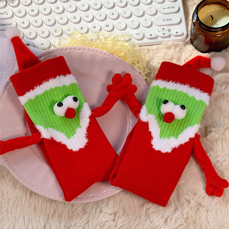 Weihnachts-Hand-in-Hand-Socken