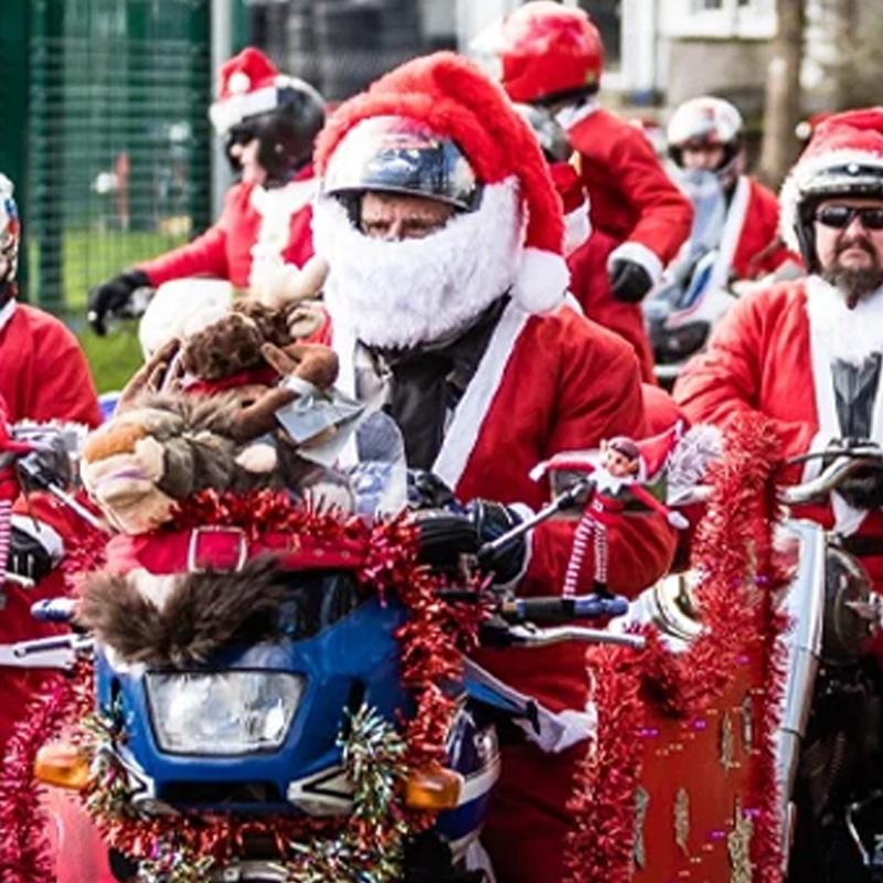 Weihnachtsmann Motorradhelm Protektor