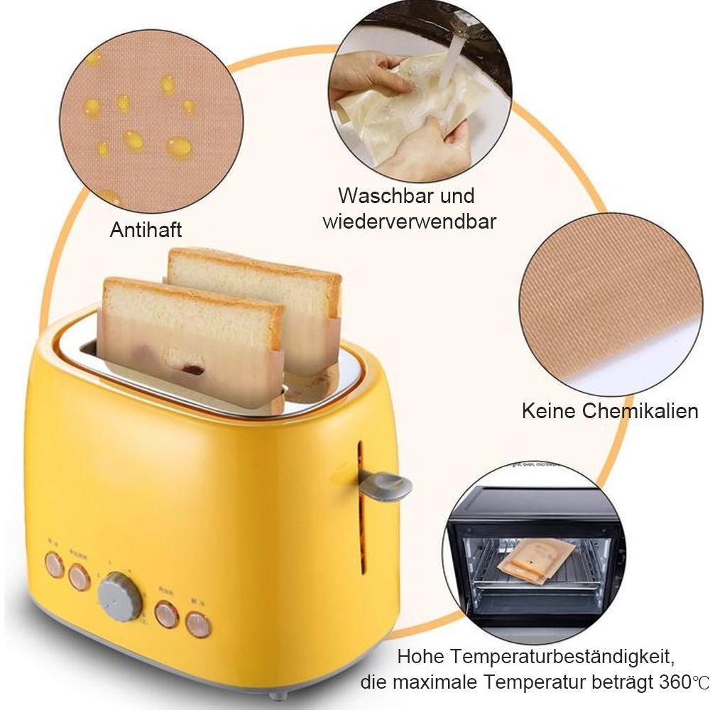 Bequee Antihaft Toastabags für Mikrowelle, Wiederverwendbar, 5er-Paket
