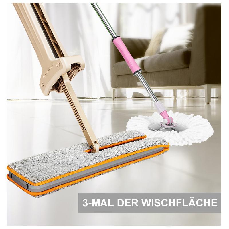 Mop 360 Grad Doppelseitig Mop 360 Grad Reinigung Mopp Selbst Wringing Mit 2 Stücke Tücher