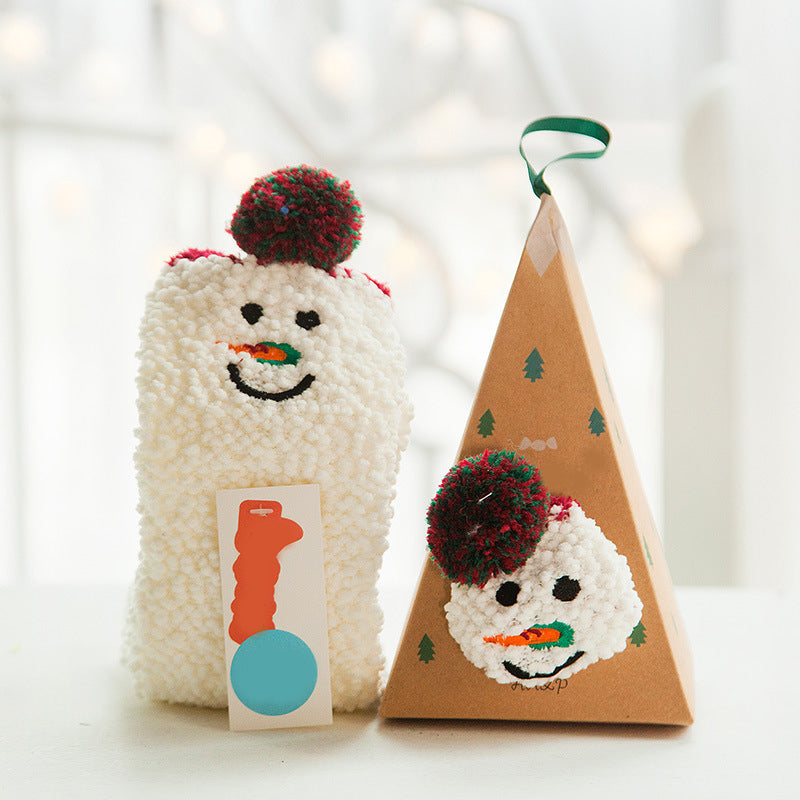 Weihnachtsgeschenkbox – süße Plüschsocken(4 Paare)