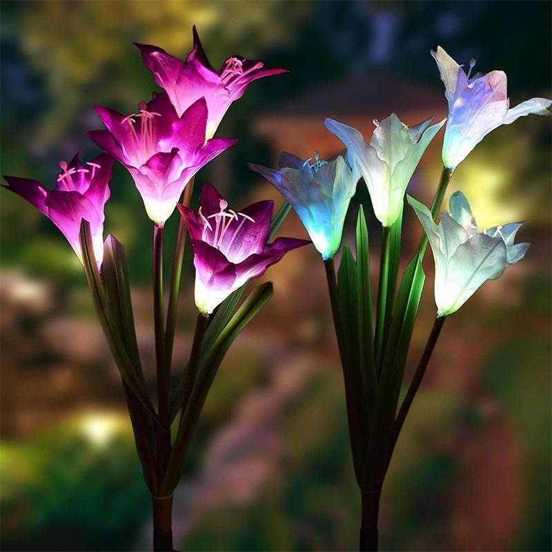 Solarbetriebene LED-Blume, Solar Garten Stake Lichter