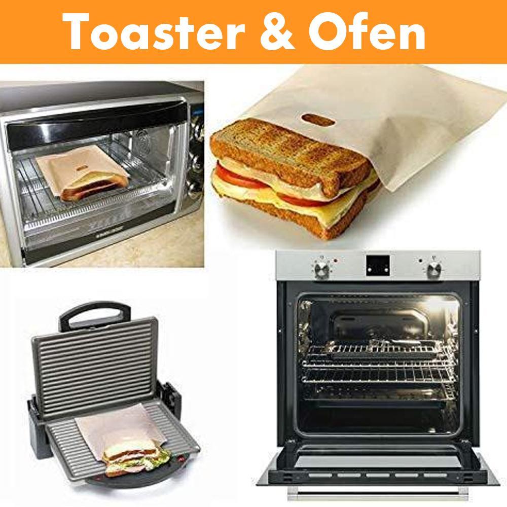 Bequee Antihaft Toastabags für Mikrowelle, Wiederverwendbar, 5er-Paket