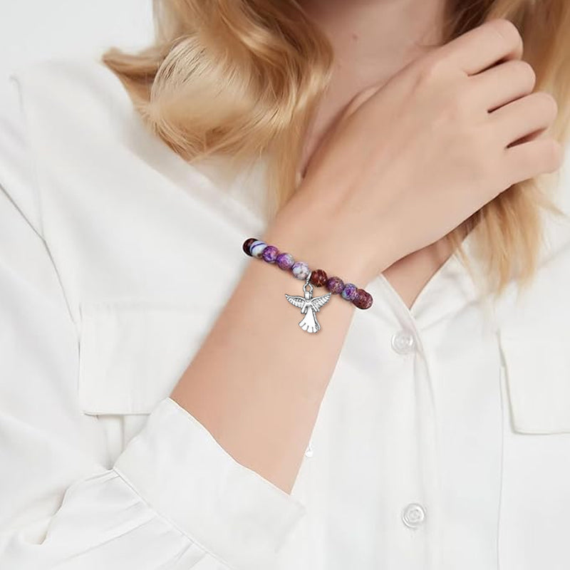 🔥Heißer Verkauf 49% Rabatt🔥Heilstein-Armband mit Engelsflügeln