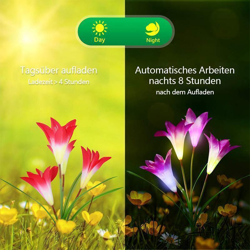 Solarbetriebene LED-Blume, Solar Garten Stake Lichter