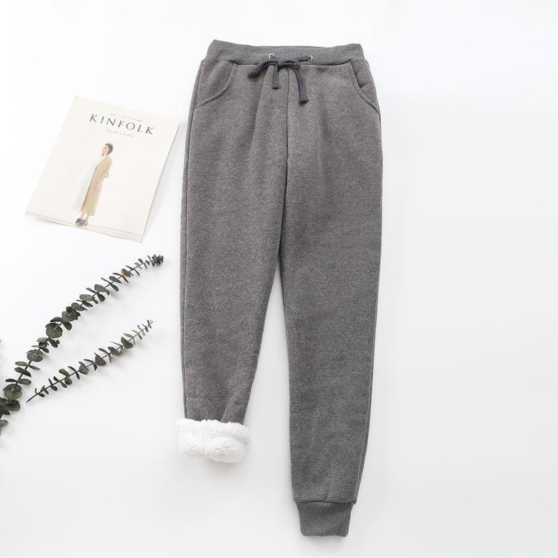 Damen Lang Dicke Hosen Winter Plüschhose
