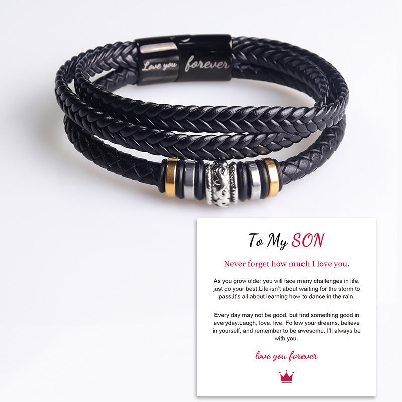Mehrere Geflochtene Lederarmband