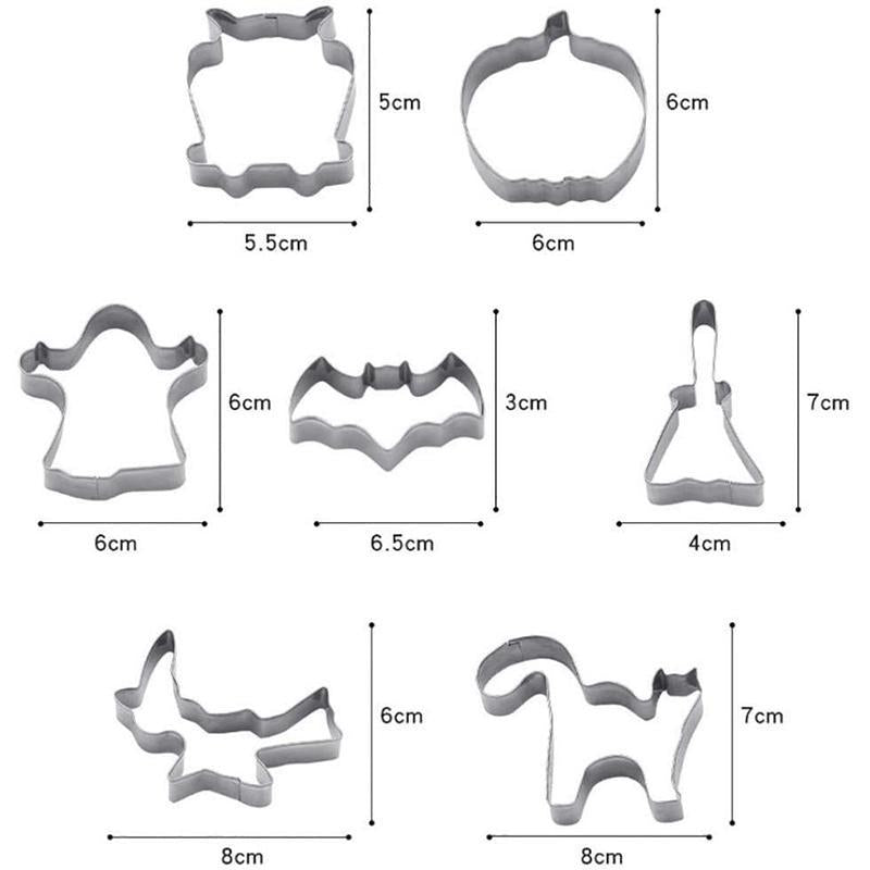 Groß Halloween Ausstechformen Set - 7 Stück