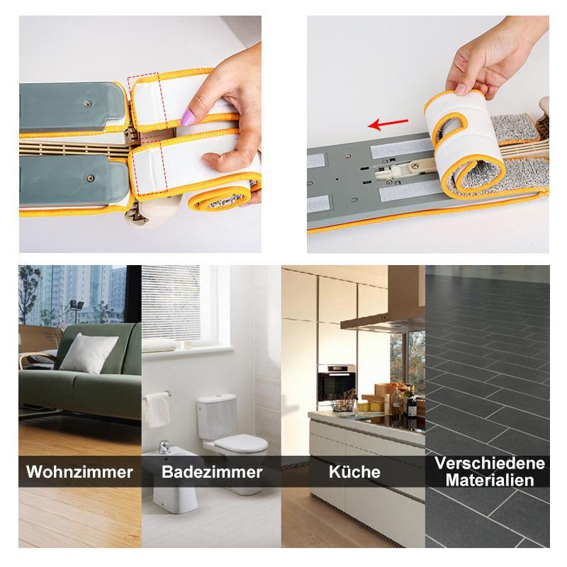 Mop 360 Grad Doppelseitig Mop 360 Grad Reinigung Mopp Selbst Wringing Mit 2 Stücke Tücher