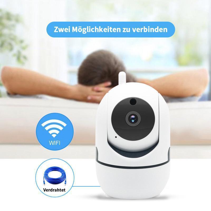 Intelligente AI-Überwachungskamera- Automatische Körperverfolgung, Nachtsicht HD