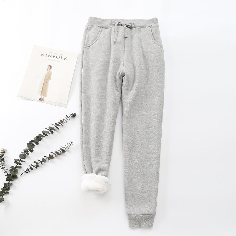 Damen Lang Dicke Hosen Winter Plüschhose