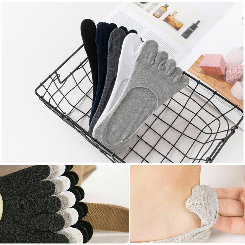Atmungsaktive, unsichtbare Baumwollsocken mit fünf Fingern(5 Paar)
