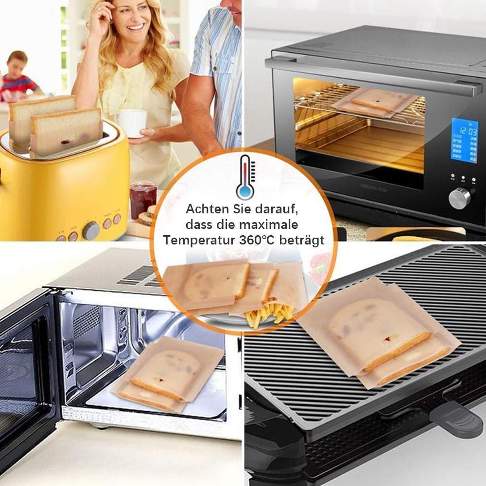 Bequee Antihaft Toastabags für Mikrowelle, Wiederverwendbar, 5er-Paket