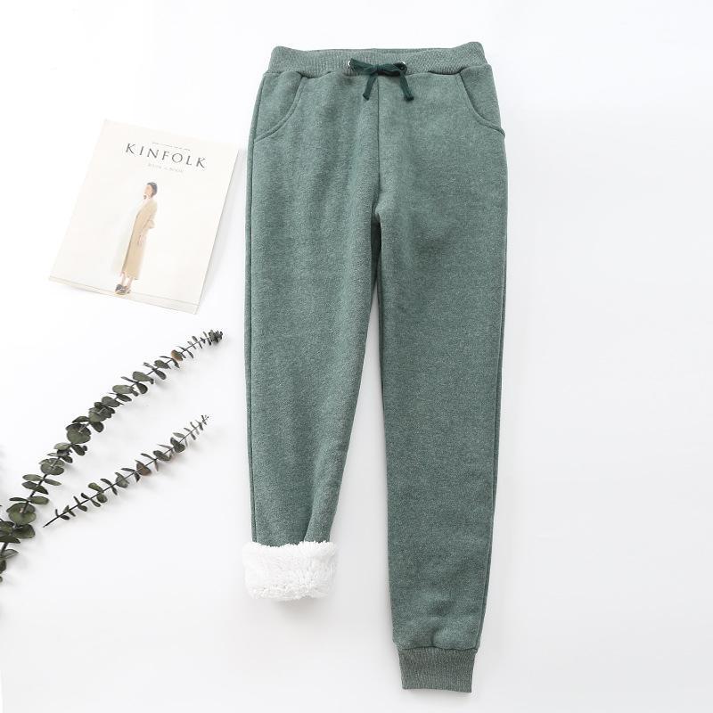Damen Lang Dicke Hosen Winter Plüschhose