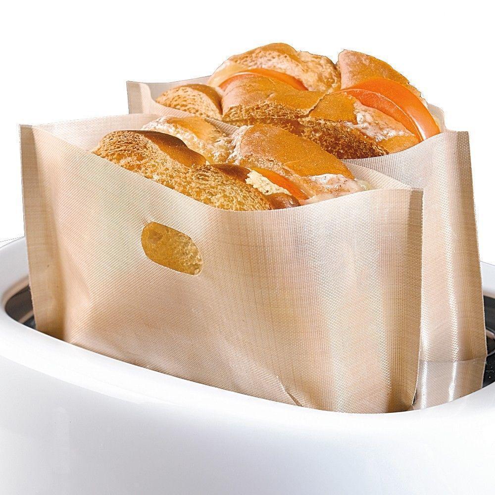 Bequee Antihaft Toastabags für Mikrowelle, Wiederverwendbar, 5er-Paket