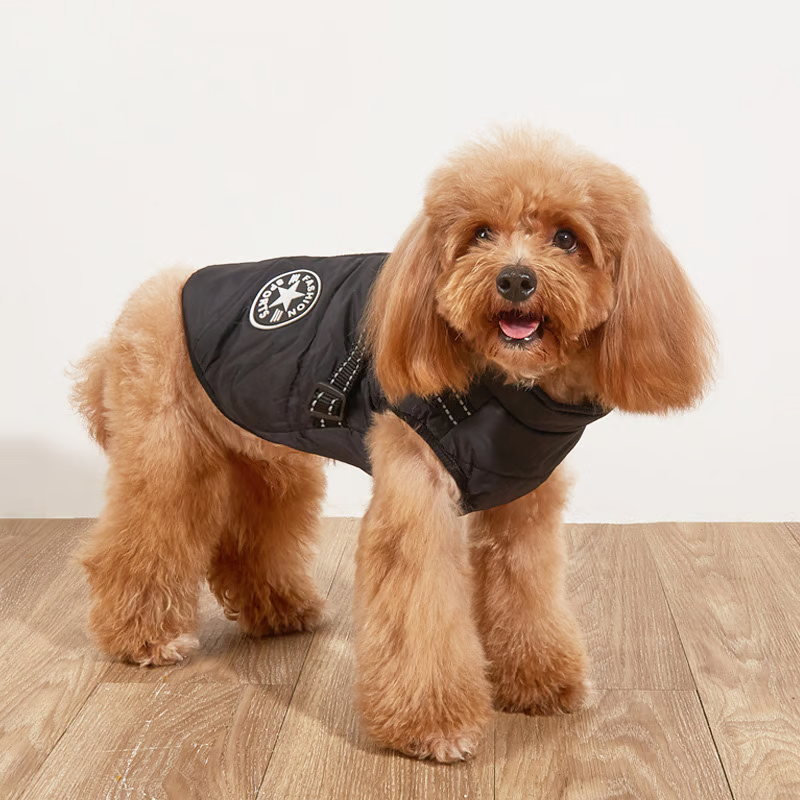 🎄Winter Warm Haustier Hund Wasserdichte Jacke mit Geschirr🐩