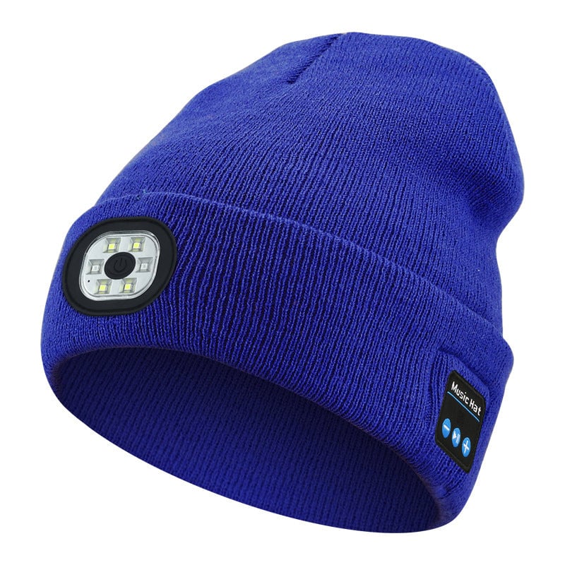 Bluetooth-Beanie mit LED-Licht & abnehmbaren Lautsprechern
