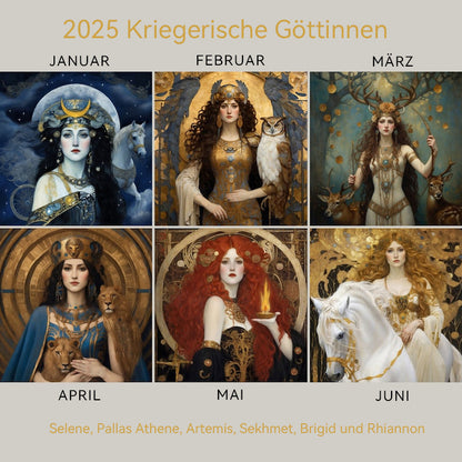 🌙Kriegerische Göttin 2025 Mondphasenkalender