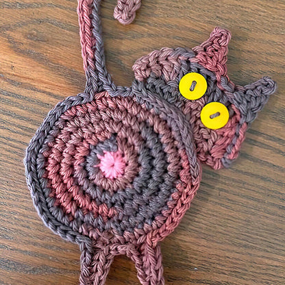 Süßer Katzenarsch Strickuntersetzer