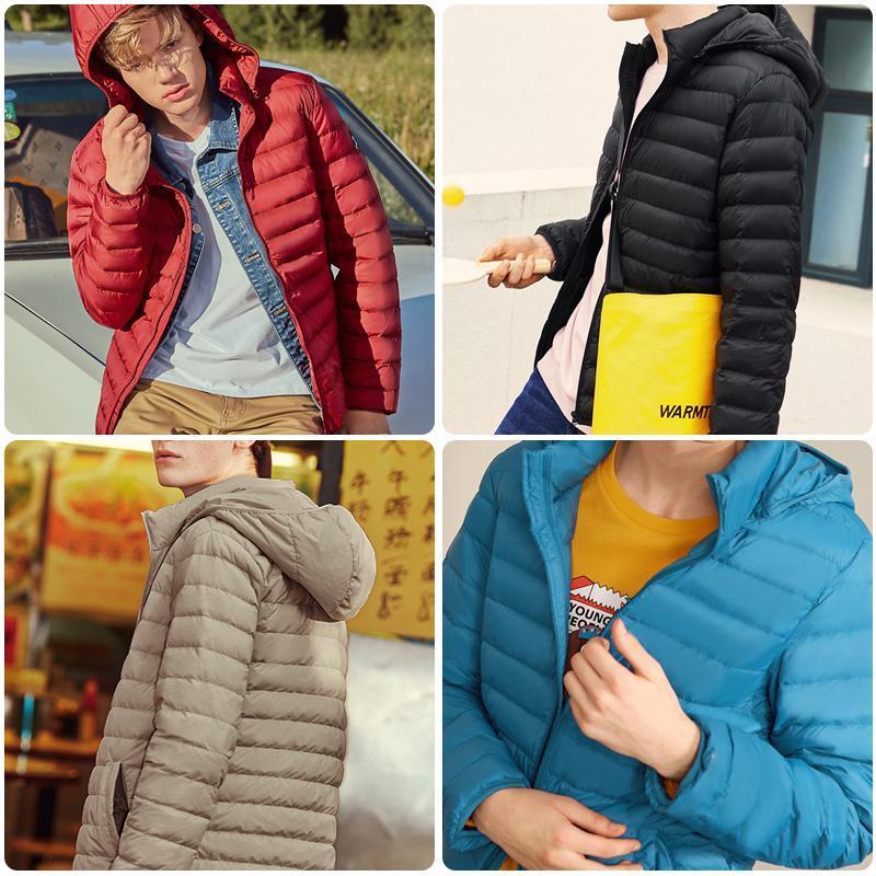 Ultraleichte Daunenjacke Hoodie Unisex 8 Farben