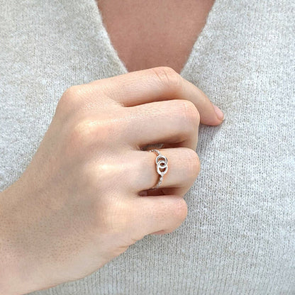 Modischer Verstellbarer Doppelringring für Damen