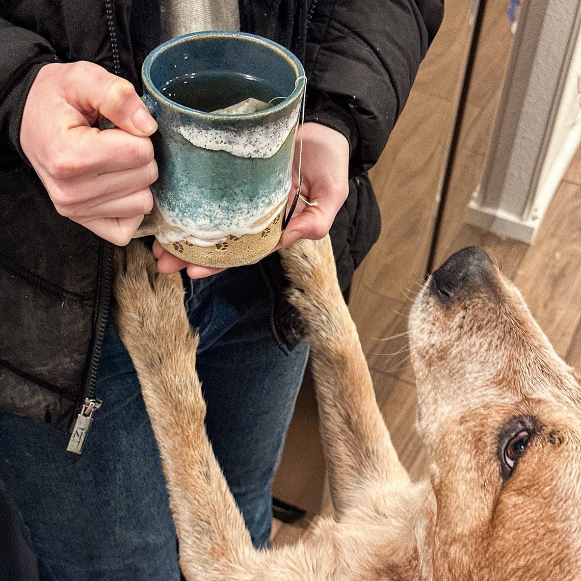 🔥heißer Verkauf 49% Rabatt☕️Pfote drucken Ozean Shoreline Becher