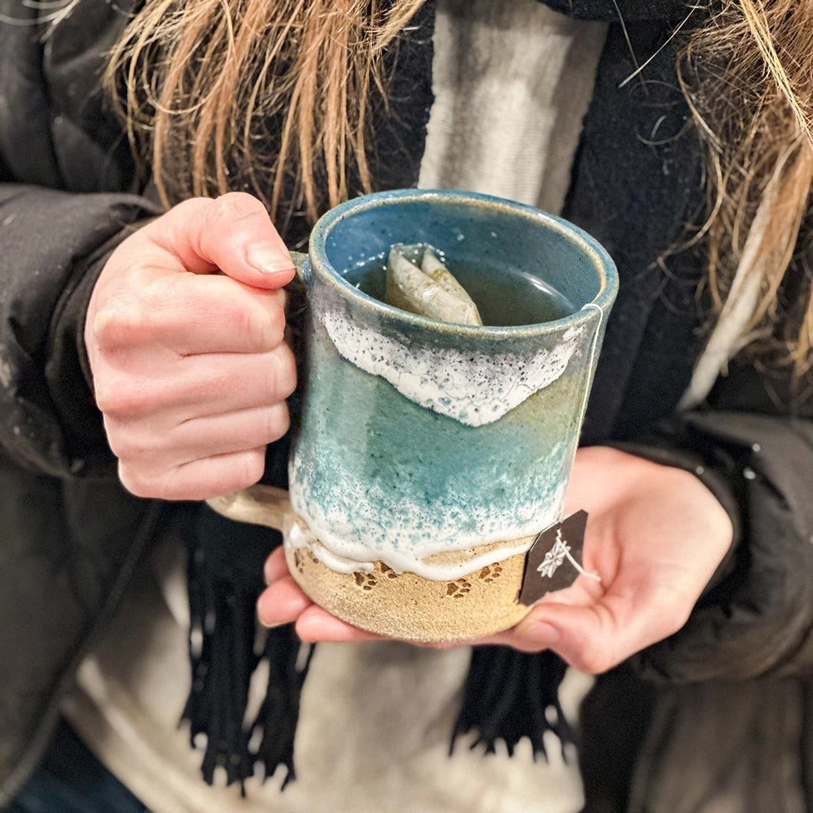 🔥heißer Verkauf 49% Rabatt☕️Pfote drucken Ozean Shoreline Becher