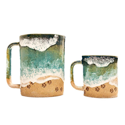 🔥heißer Verkauf 49% Rabatt☕️Pfote drucken Ozean Shoreline Becher