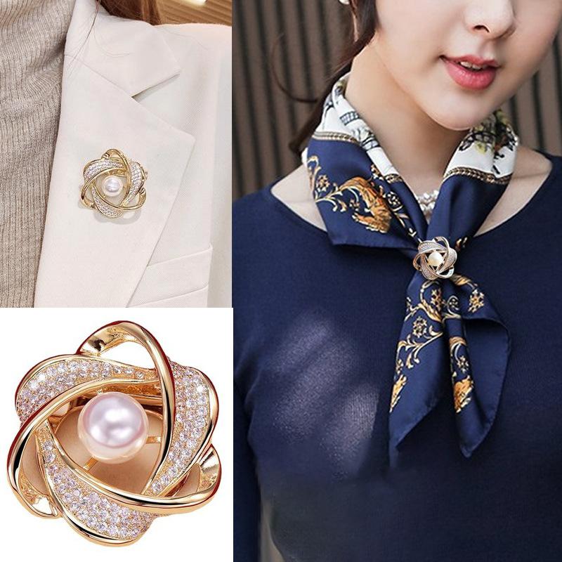 Stilvolle multifunktionale Seidenschalschnalle