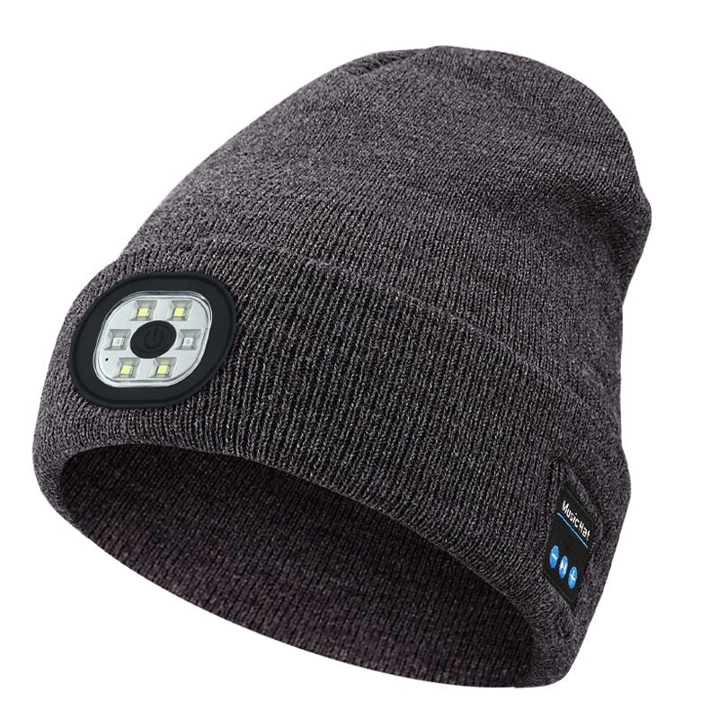 Bluetooth-Beanie mit LED-Licht & abnehmbaren Lautsprechern
