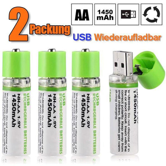 USB wiederaufladbare AA-Batterien