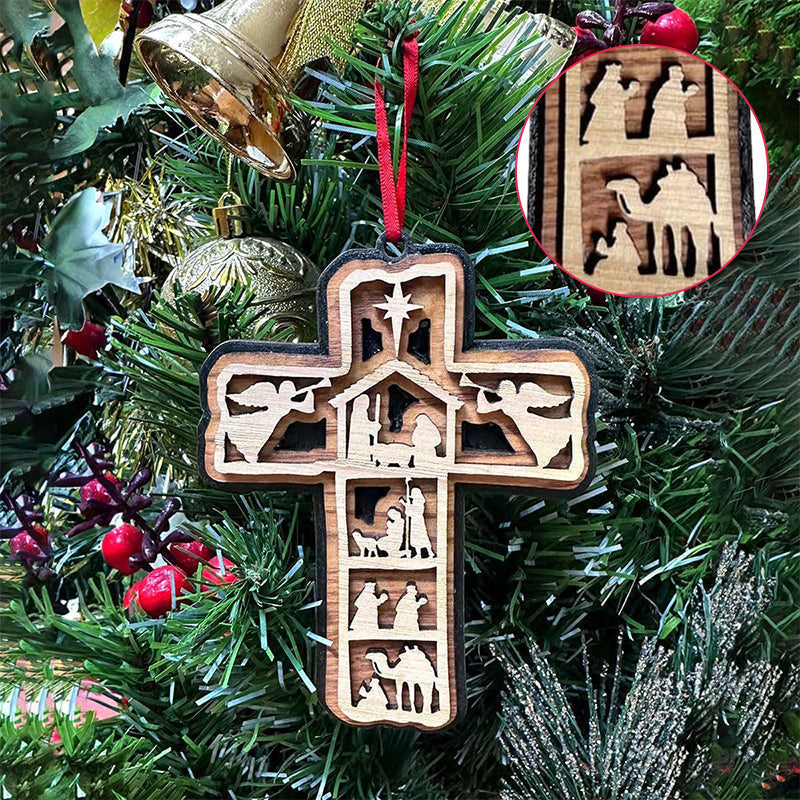 🔥heißer Verkauf 49% Rabatt🔥Kreuz Krippe Ornament