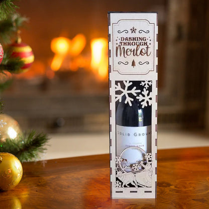 🔥heißer Verkauf 49% Rabatt🔥Weihnachtliche, lustige Weinbox aus Holz