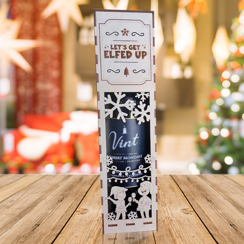 🔥heißer Verkauf 49% Rabatt🔥Weihnachtliche, lustige Weinbox aus Holz