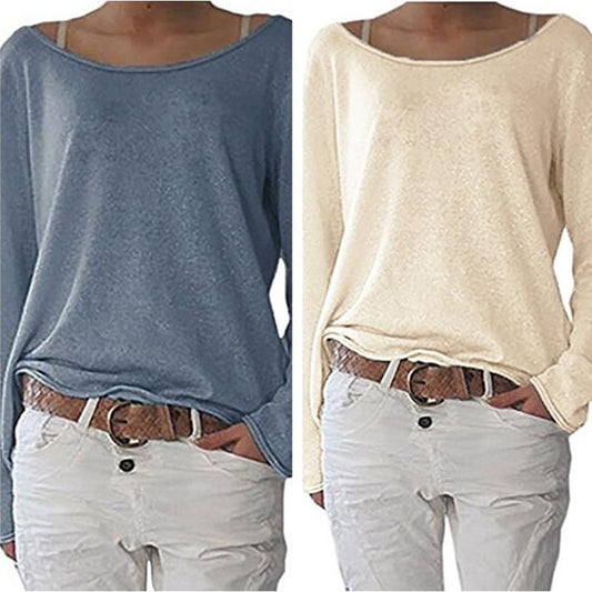 Einfarbiges gestricktes T-Shirt