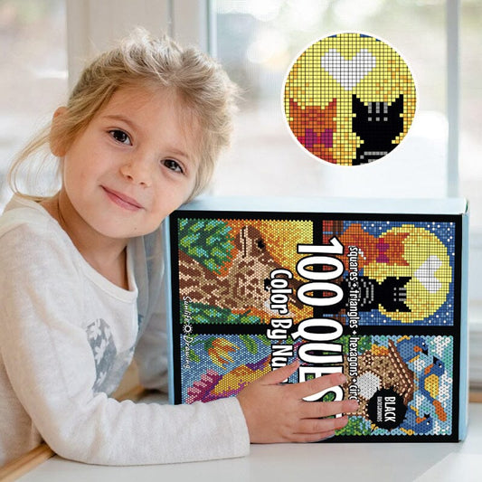 🔥Letzter Tag der Aktion: 49% Rabatt🎨100 QUEST Farben nach Zahlen Buch