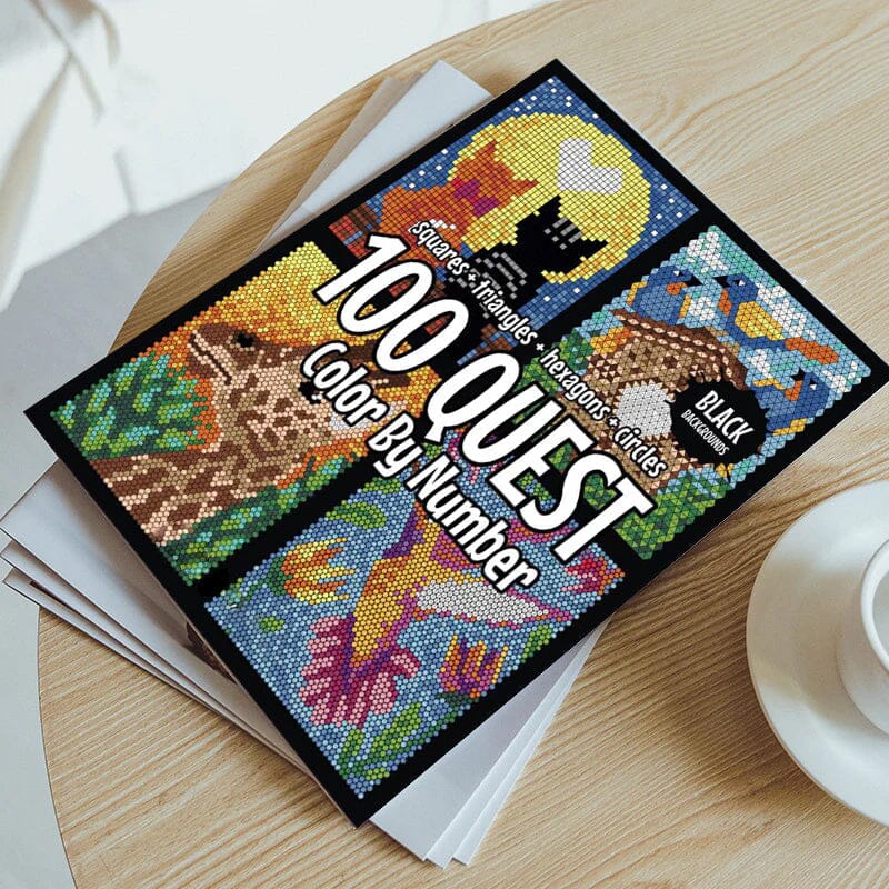 🔥Letzter Tag der Aktion: 49% Rabatt🎨100 QUEST Farben nach Zahlen Buch