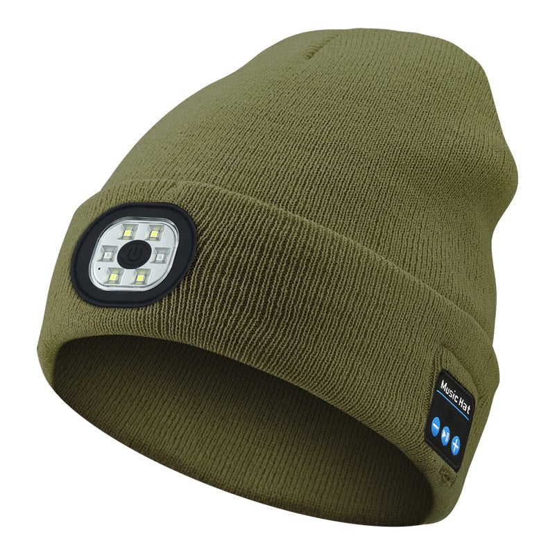 Bluetooth-Beanie mit LED-Licht & abnehmbaren Lautsprechern