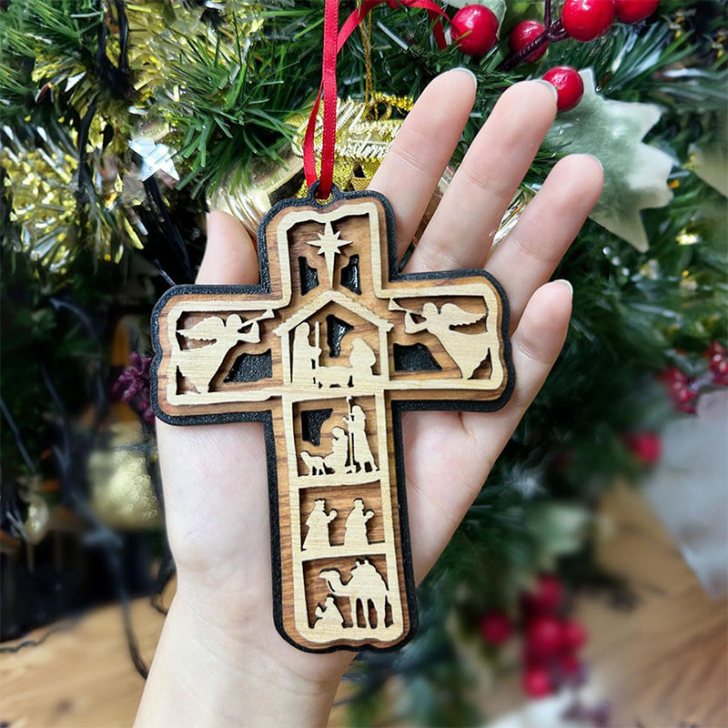 🔥heißer Verkauf 49% Rabatt🔥Kreuz Krippe Ornament