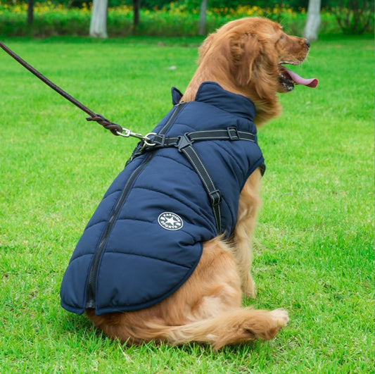🎄Winter Warm Haustier Hund Wasserdichte Jacke mit Geschirr🐩