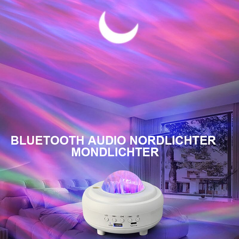 🌌Bluetooth-Lautsprecher Aurora-Nachthimmel-Projektor - Verloren im bezaubernden Sternenhimmel🎄