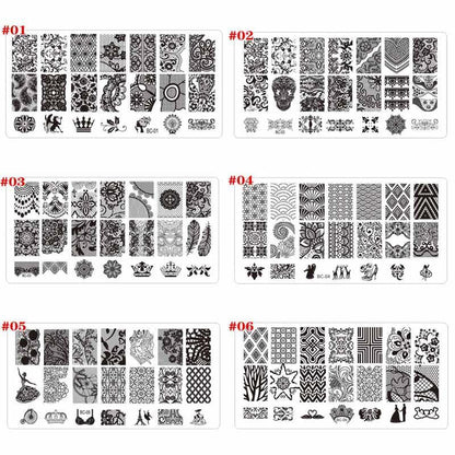 Nägel Art Decals Stamping Kit